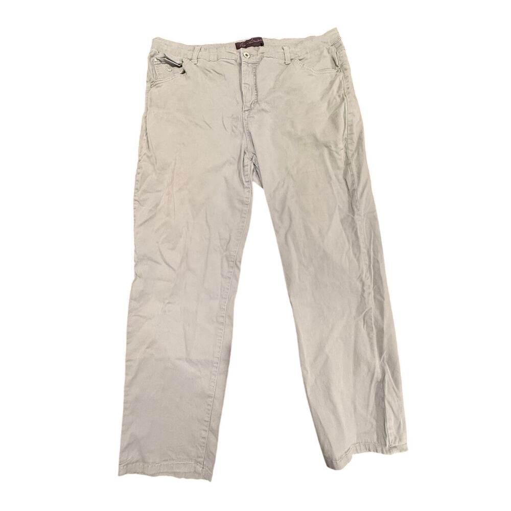 Gloria Vanderbilt Women's Size 18W Gray Amanda Classic High Rise Tapered Pants